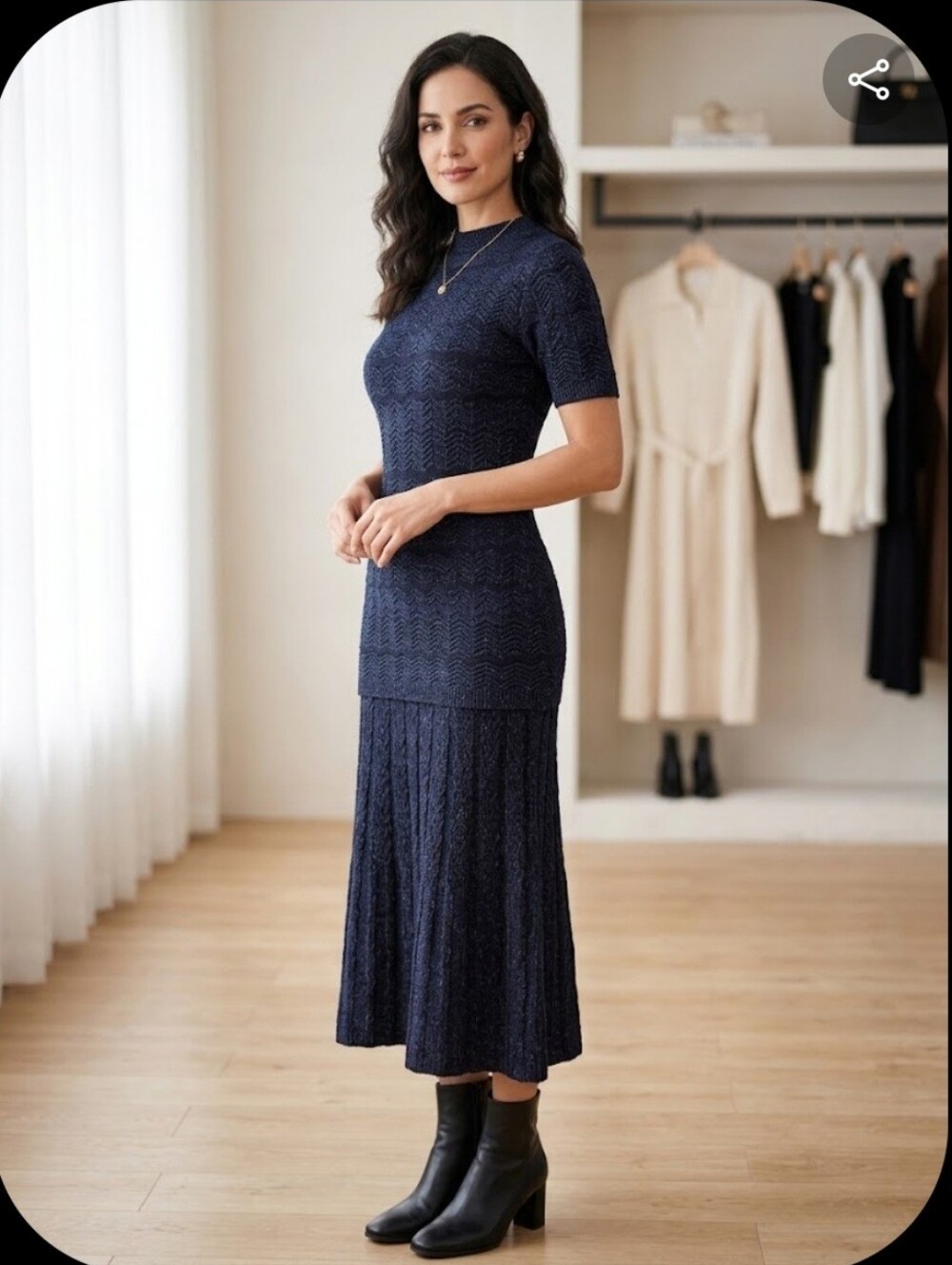 Short Sleeve Maxi Dress Blue & Black Size Medium Like New
P2P=14
L=50